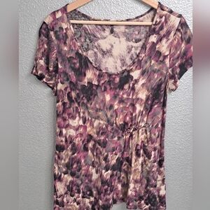 Vintage Daisy Fuentes Abstract Print Top   Size L